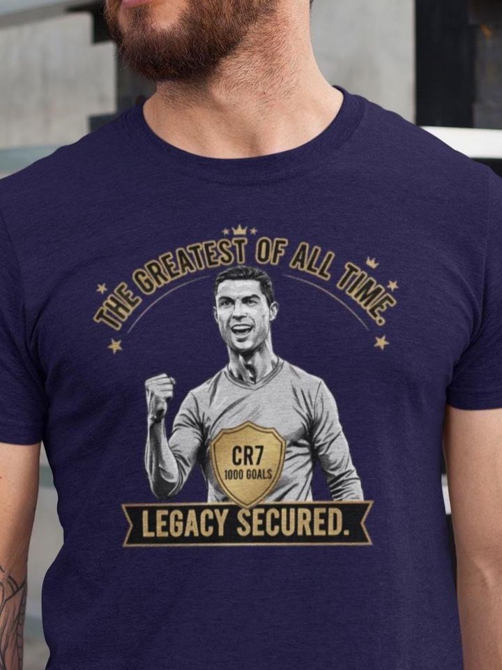 Ronaldo Tshirt, CR7 Tshirt, Cristiano Ronaldo GOAT Football Shirt Road to 1000 Goals Tee, Soccer Legend Graphic T-Shirt, Football Fan Gift