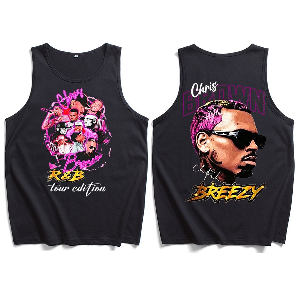 Chris Brown X Usher Tour 2026 Tank Top Men Sleeveless T-Shirt