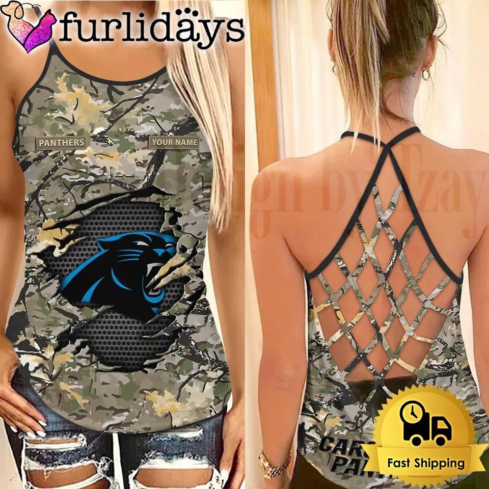 Carolina Women’s Camo Criss Cross Tank Top