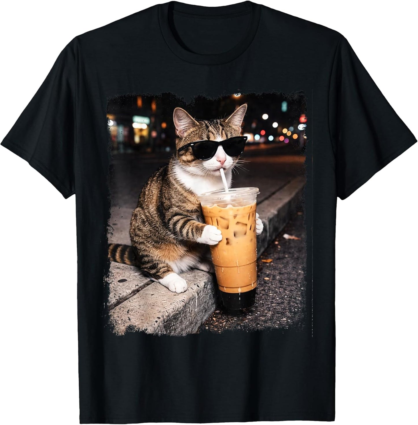 Cat Drinking Iced Coffee Cat Meme Kitten Meme