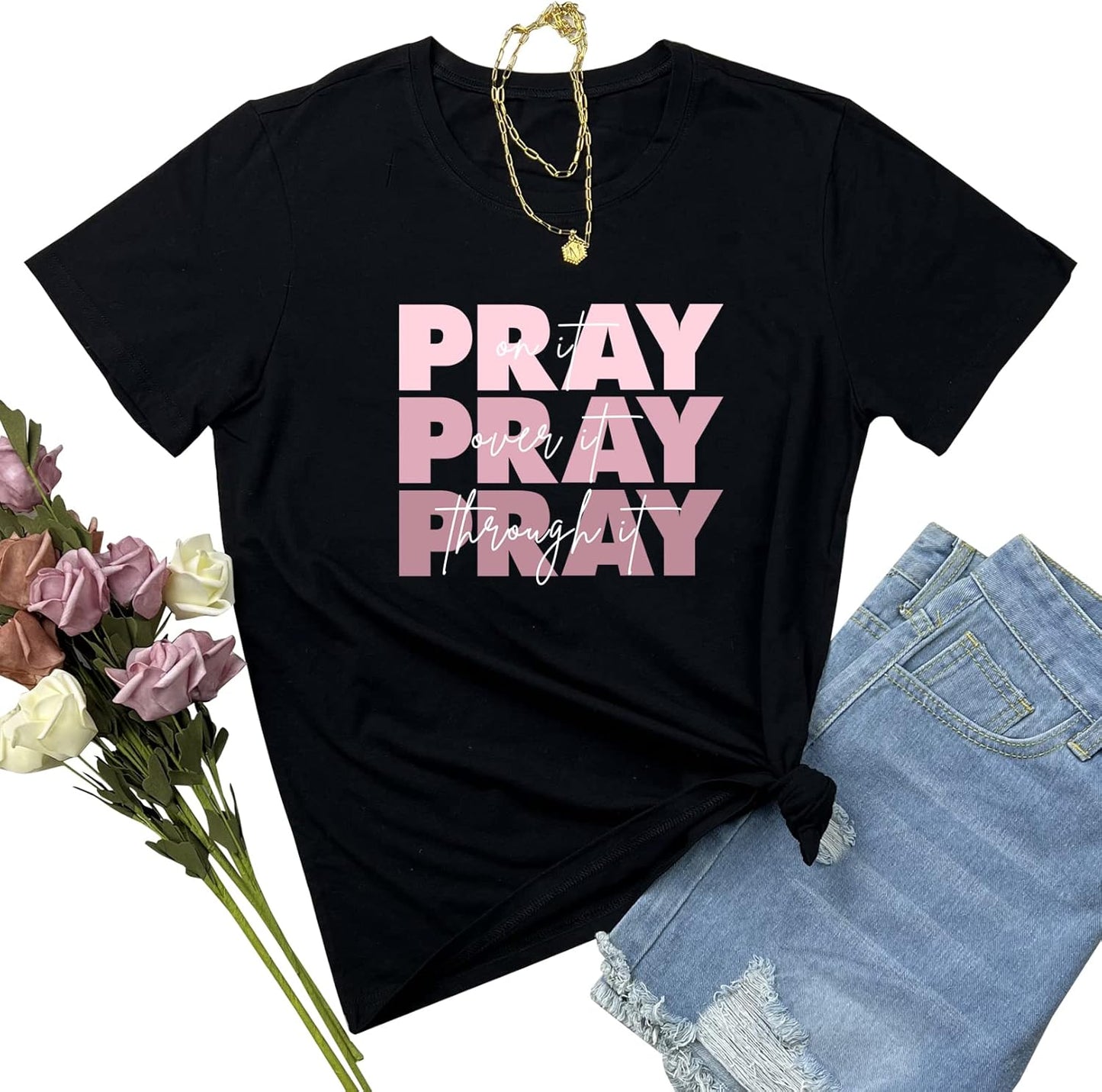 Women Short Sleeve Graphic Tees Cute Cotton T Shirts