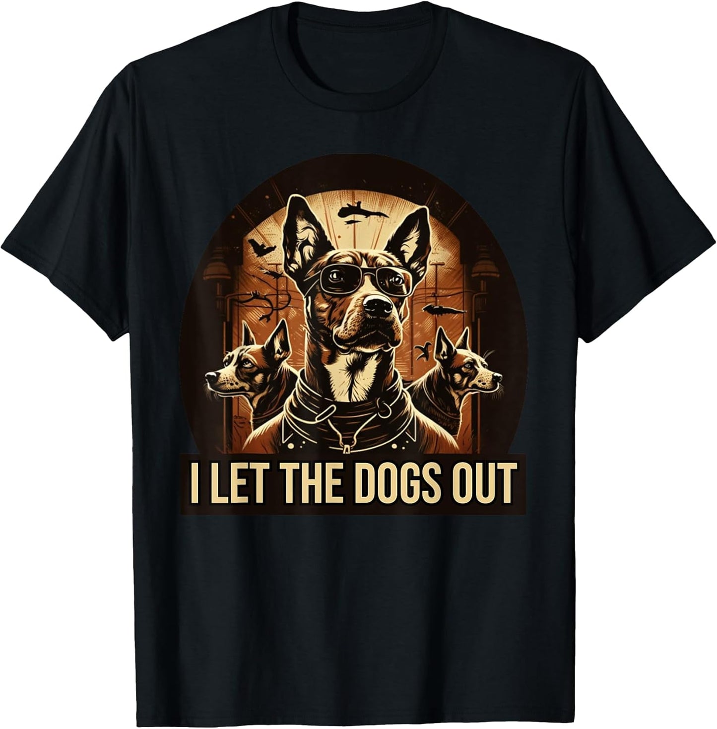 Ich lasse die Hunde lustige JingleDesigns raus