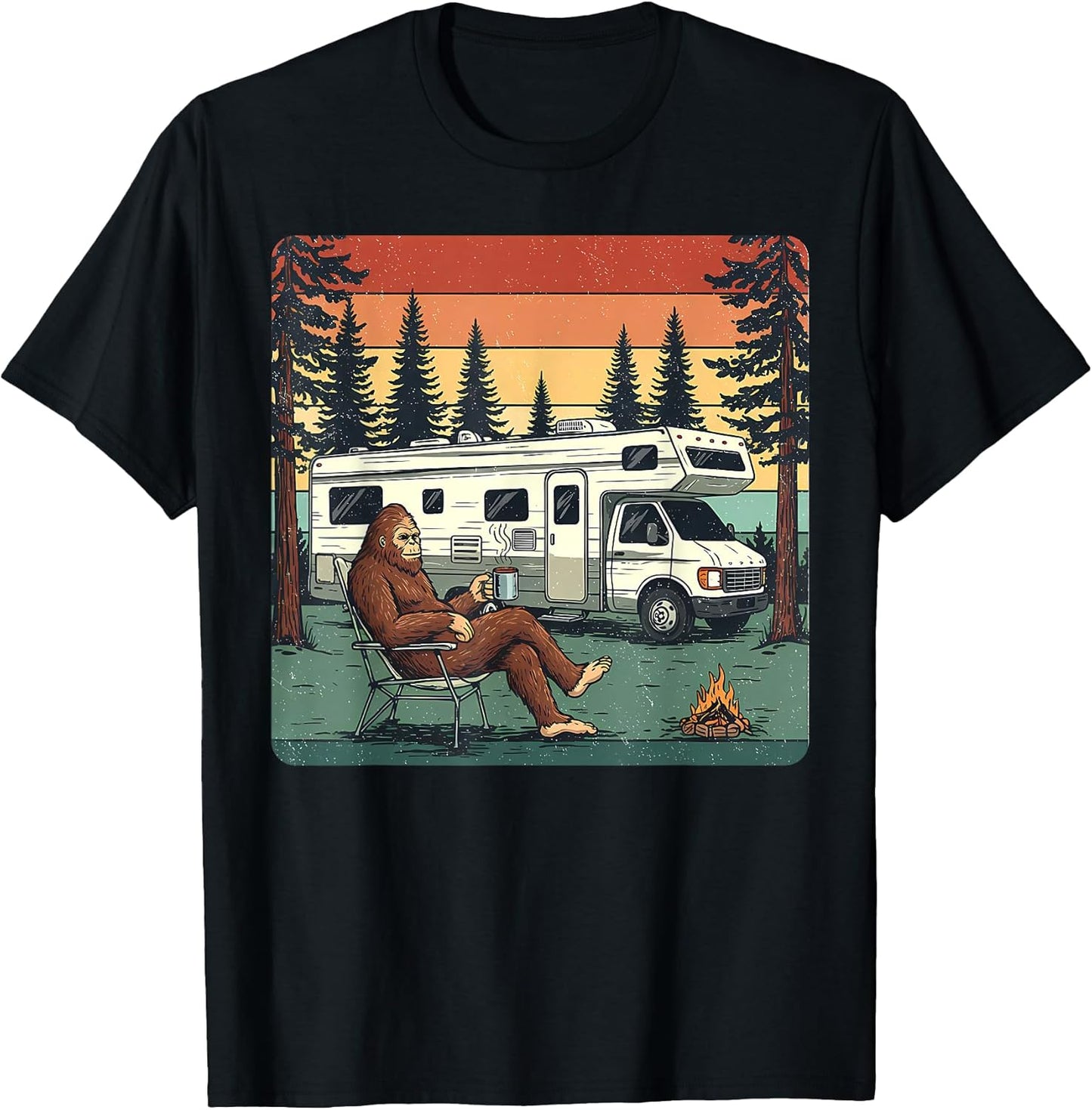 Camping Motorhome RV Bigfoot Tee