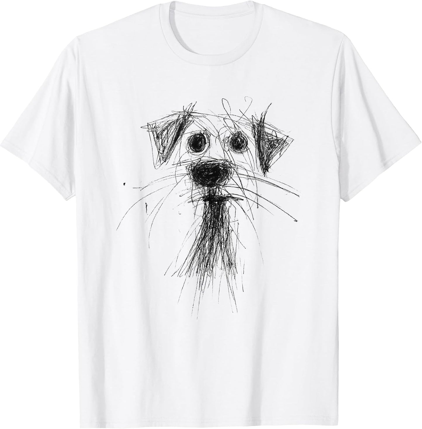 Dog Lover Abstract Scribble Art Cute Puppy Puppy T-Shirt