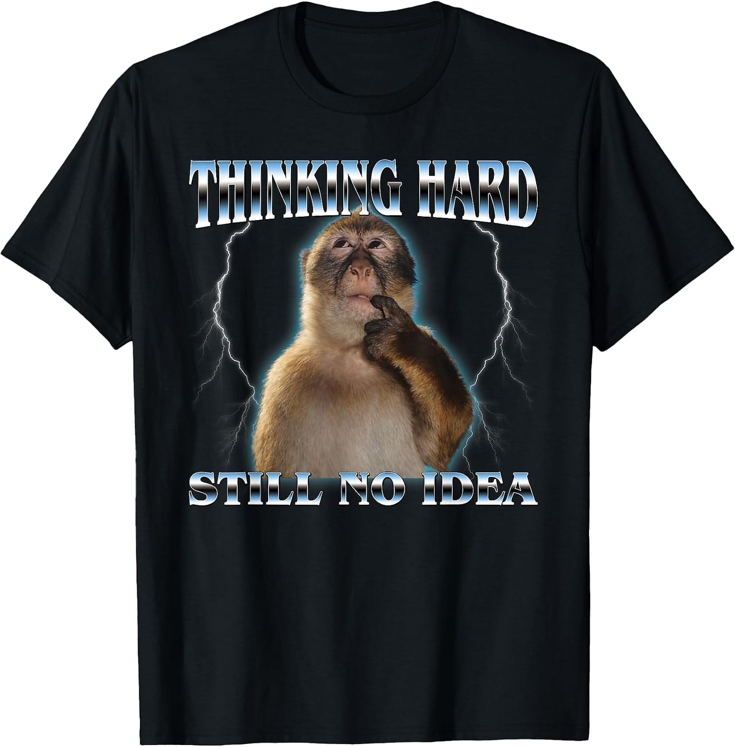 FUNNY Thinking Monkey MEME CUTE Men Women Kids
