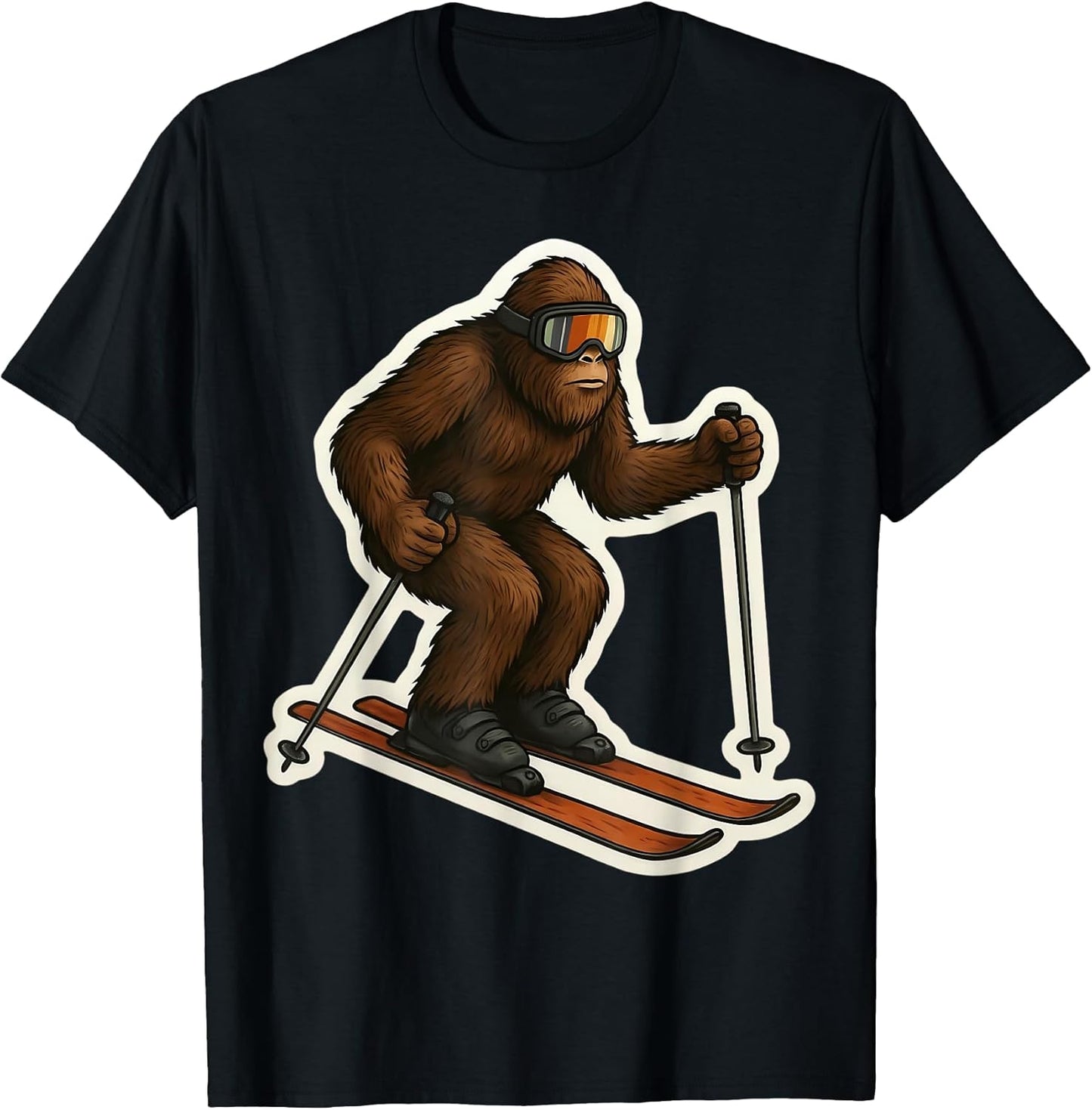 Sasquatch Skiing Snow Big-foot Skier Merch