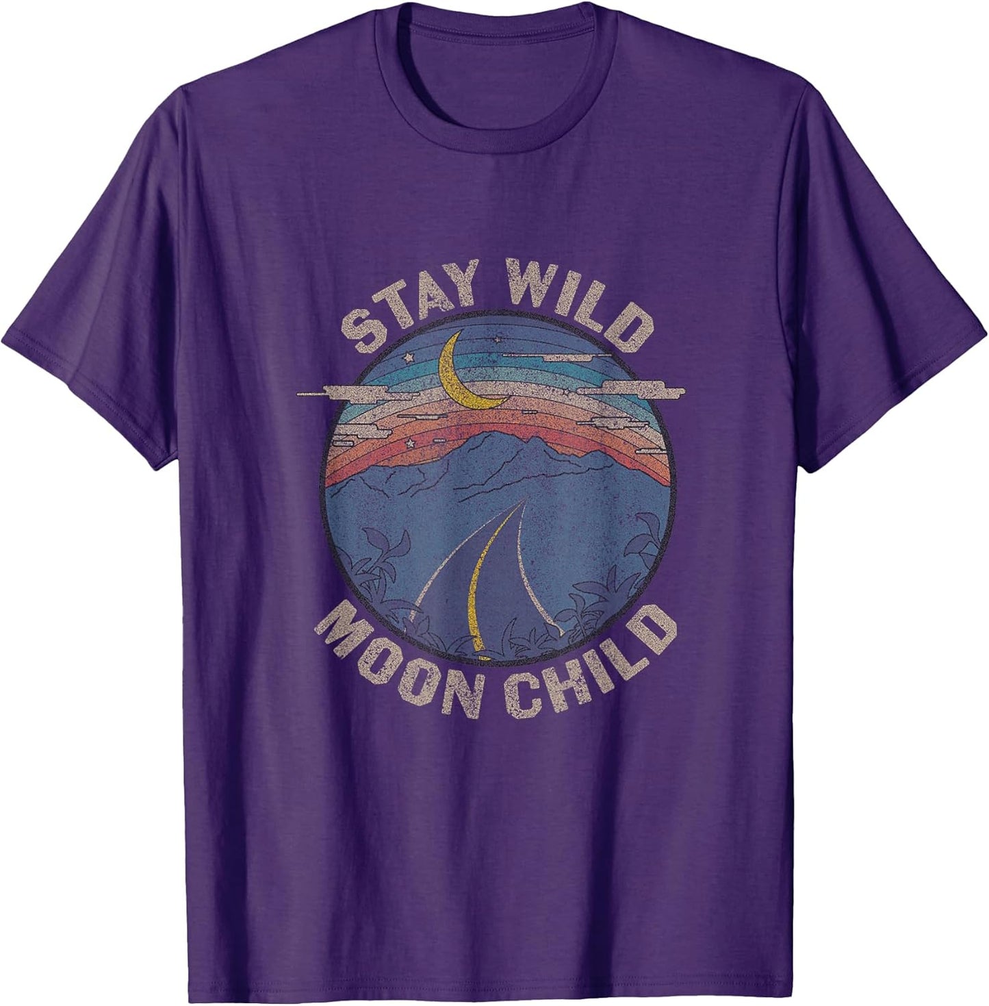 Distressed 70’s Stay Wild Moon Child