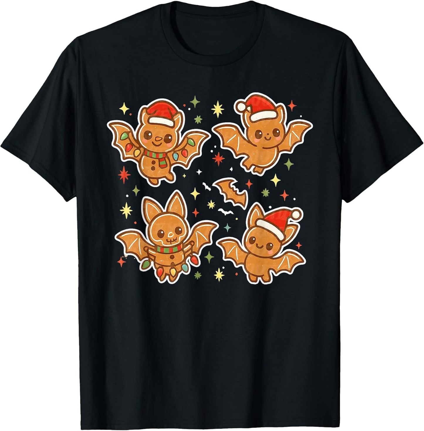 Gingerbread Bat Animals Holiday Art Merch Co.