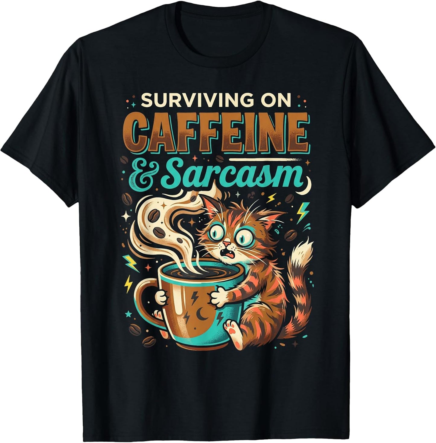 Coffee Addict Sarcastic Cat Lover Merch