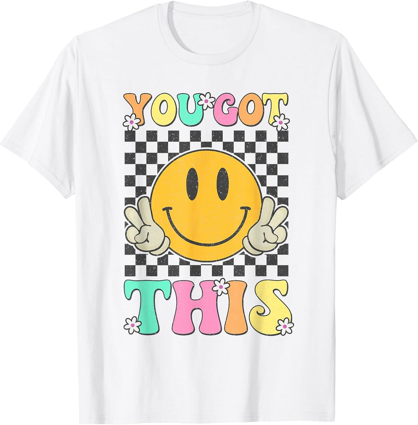 Retro Groovy You Got This Motivational Testing Day Teacher T-Shirt