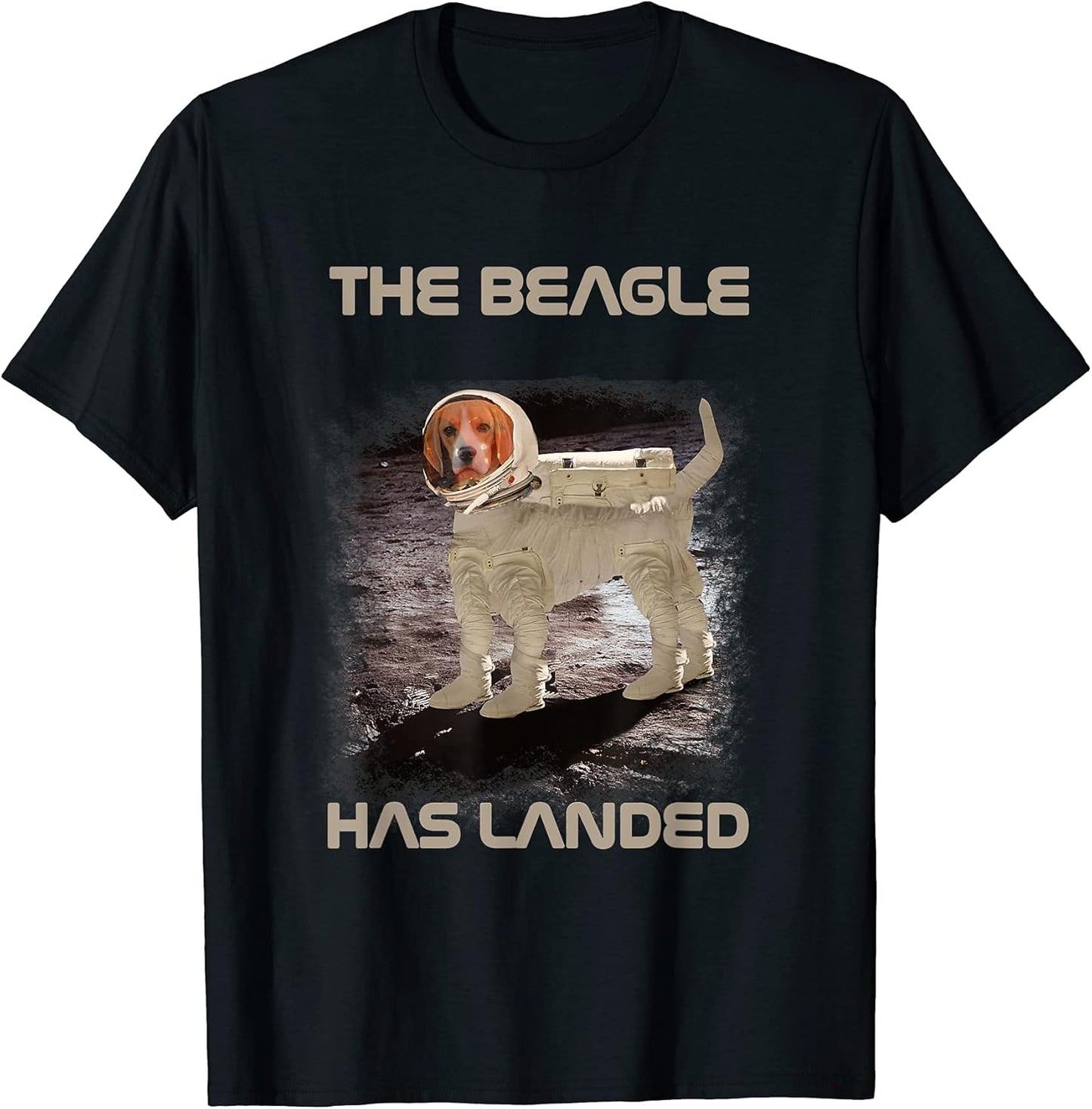 Funny Beagle Has Landed Dog Lovers Moon Landing Shirt Men Women Kids T-Shirt