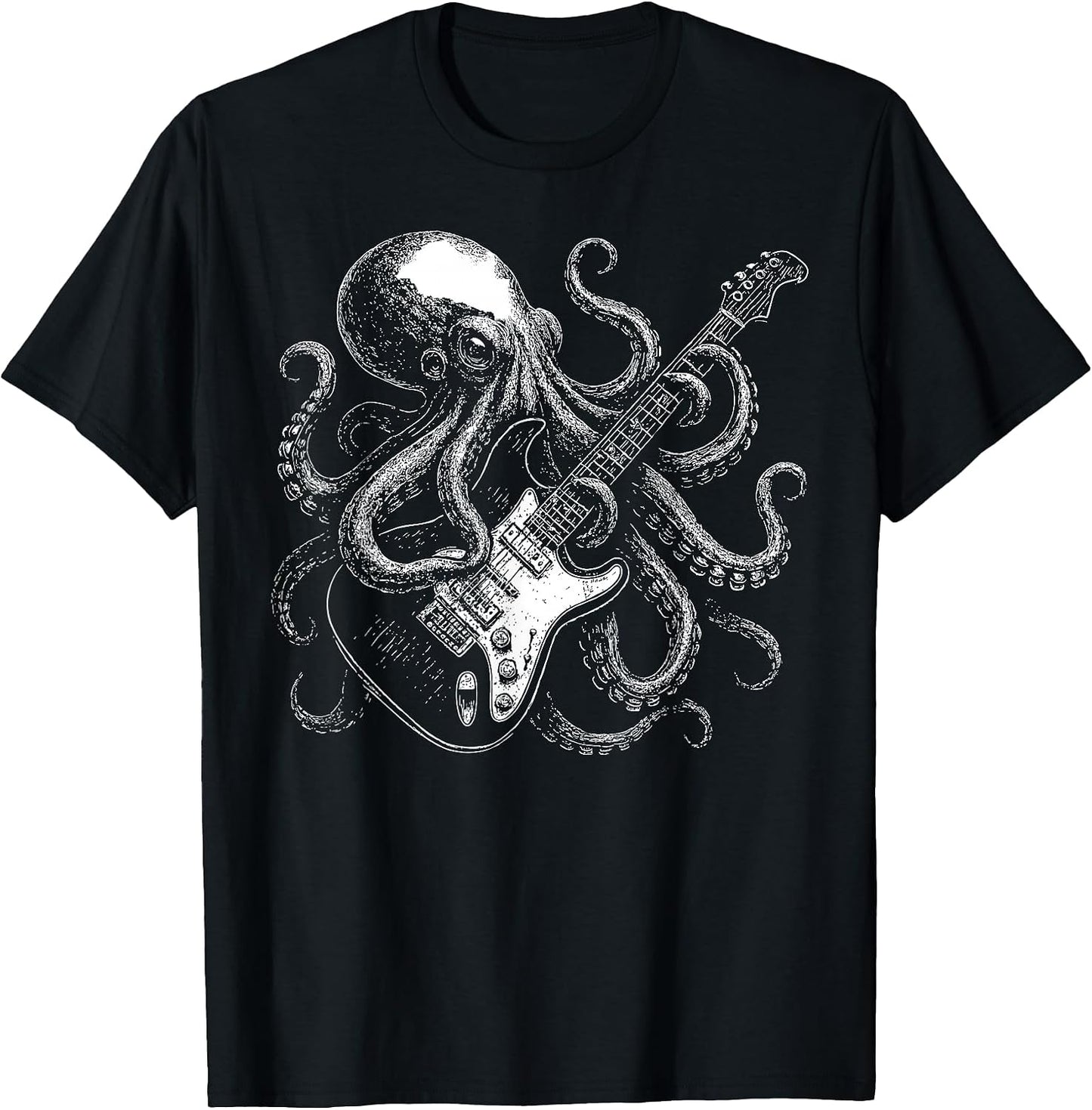 Octopus Playing Guitar Rock Music Lover