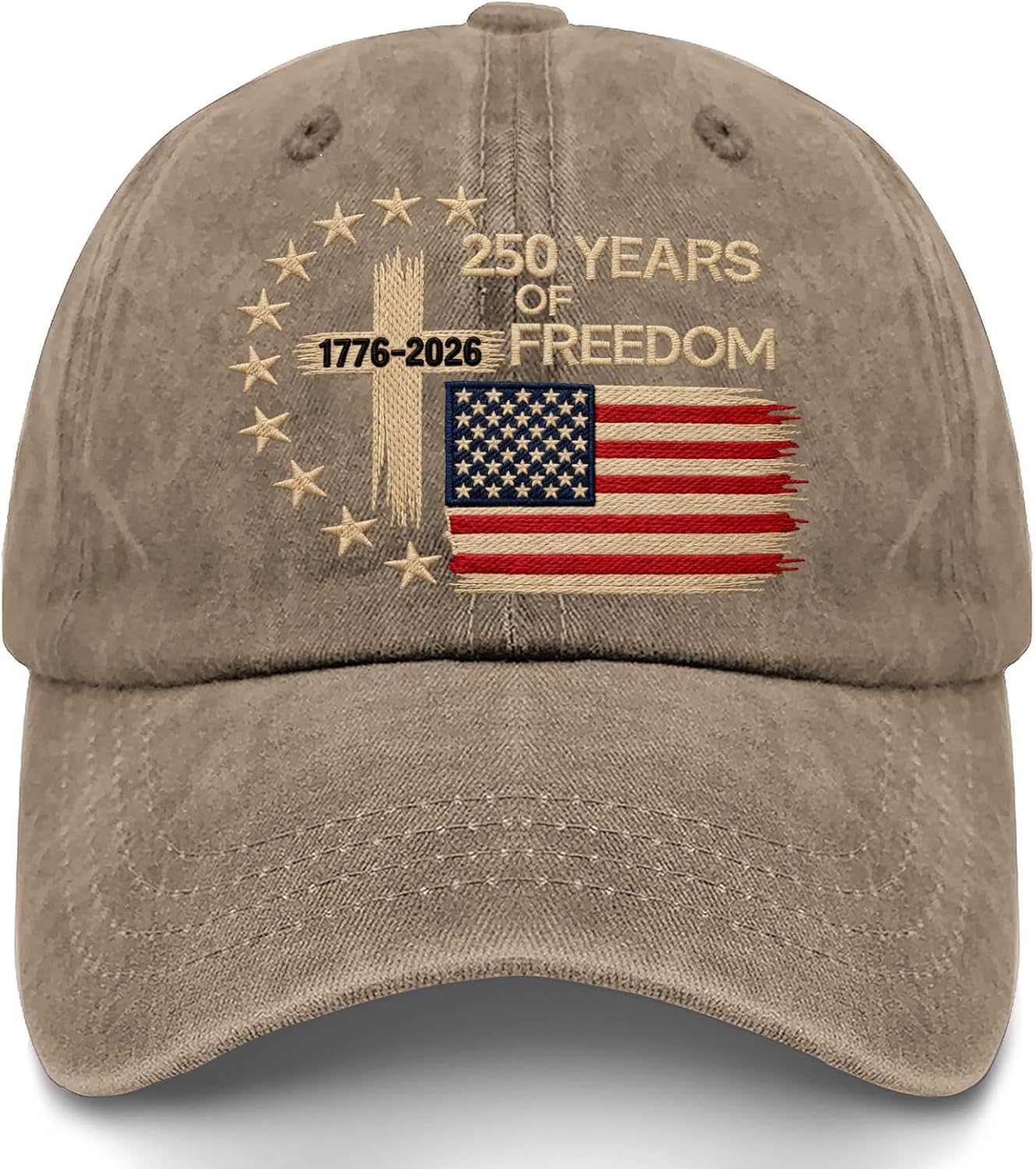 US 250 Years Freedoms 1776-2026 250th Birthday Embroidered Hats Garde Cap for Him