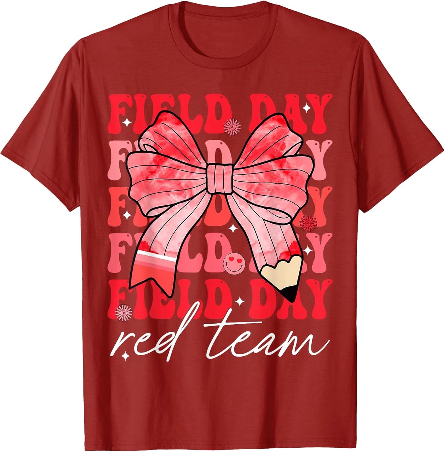 Field Day Teacher Student Kids Retro Field Day Red Team T-Shirt