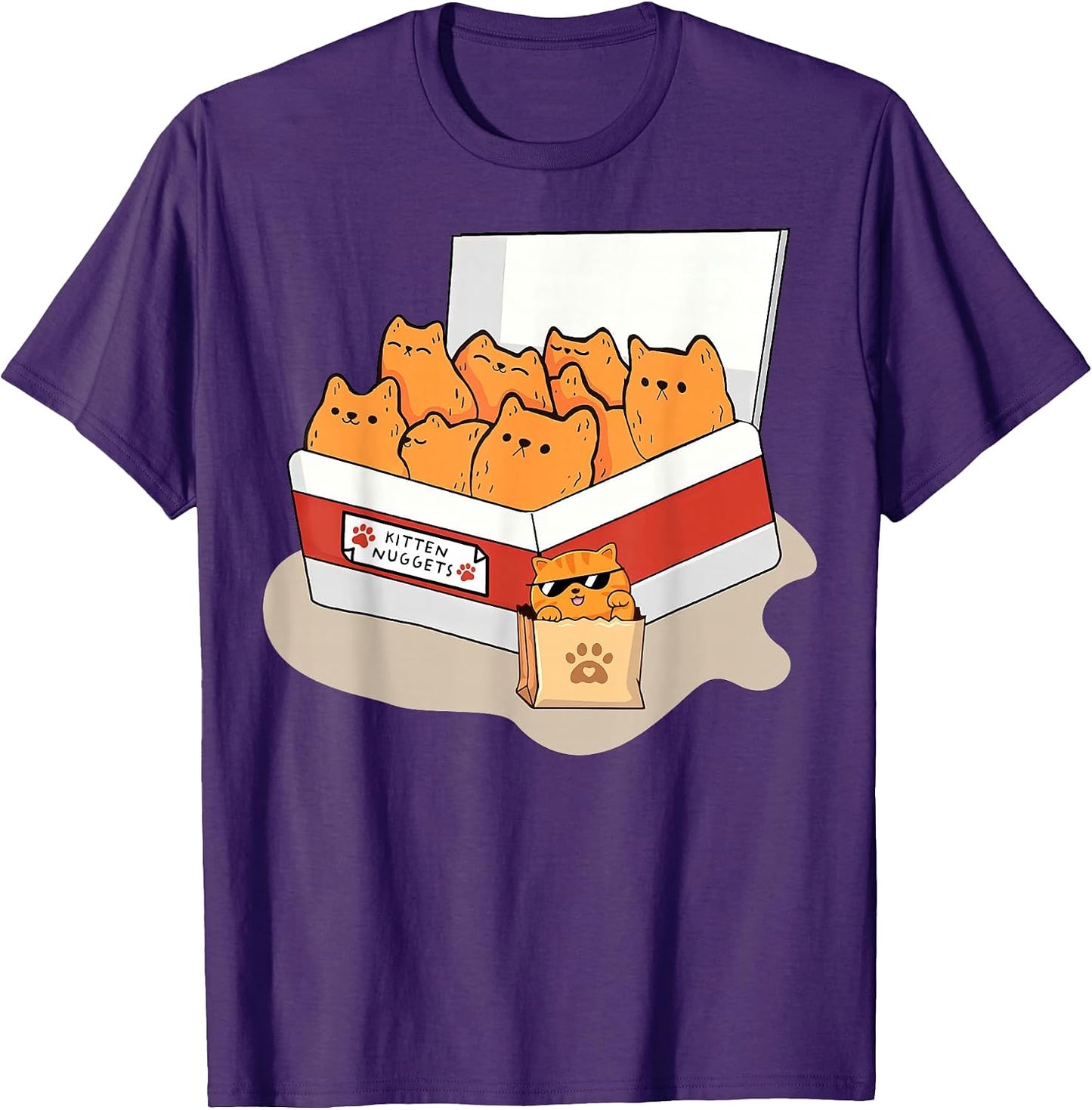 Funny Chicken Nuggets Cat Lovers Graphic Tees