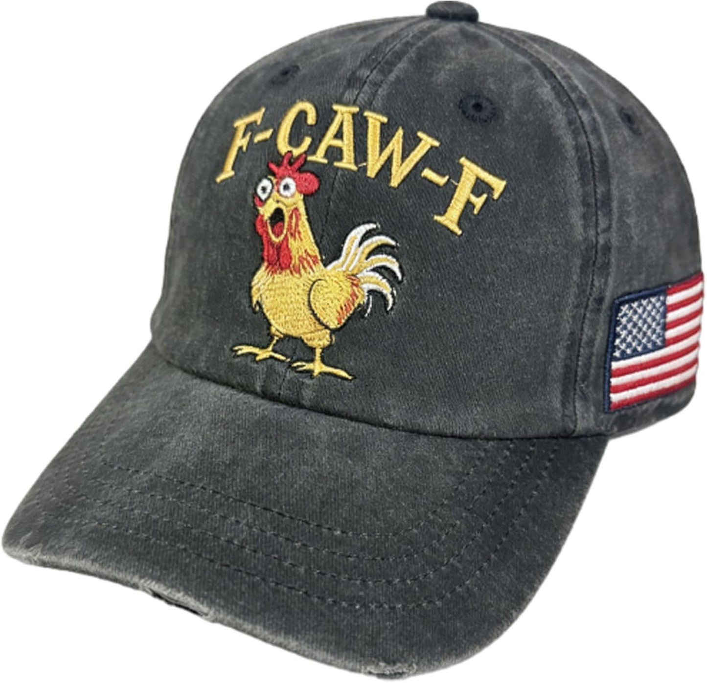 Rooster Hat Vintage Rooster Embroidered Baseball Cap Embroidery Edition, Adjustable Soft Washed Caps