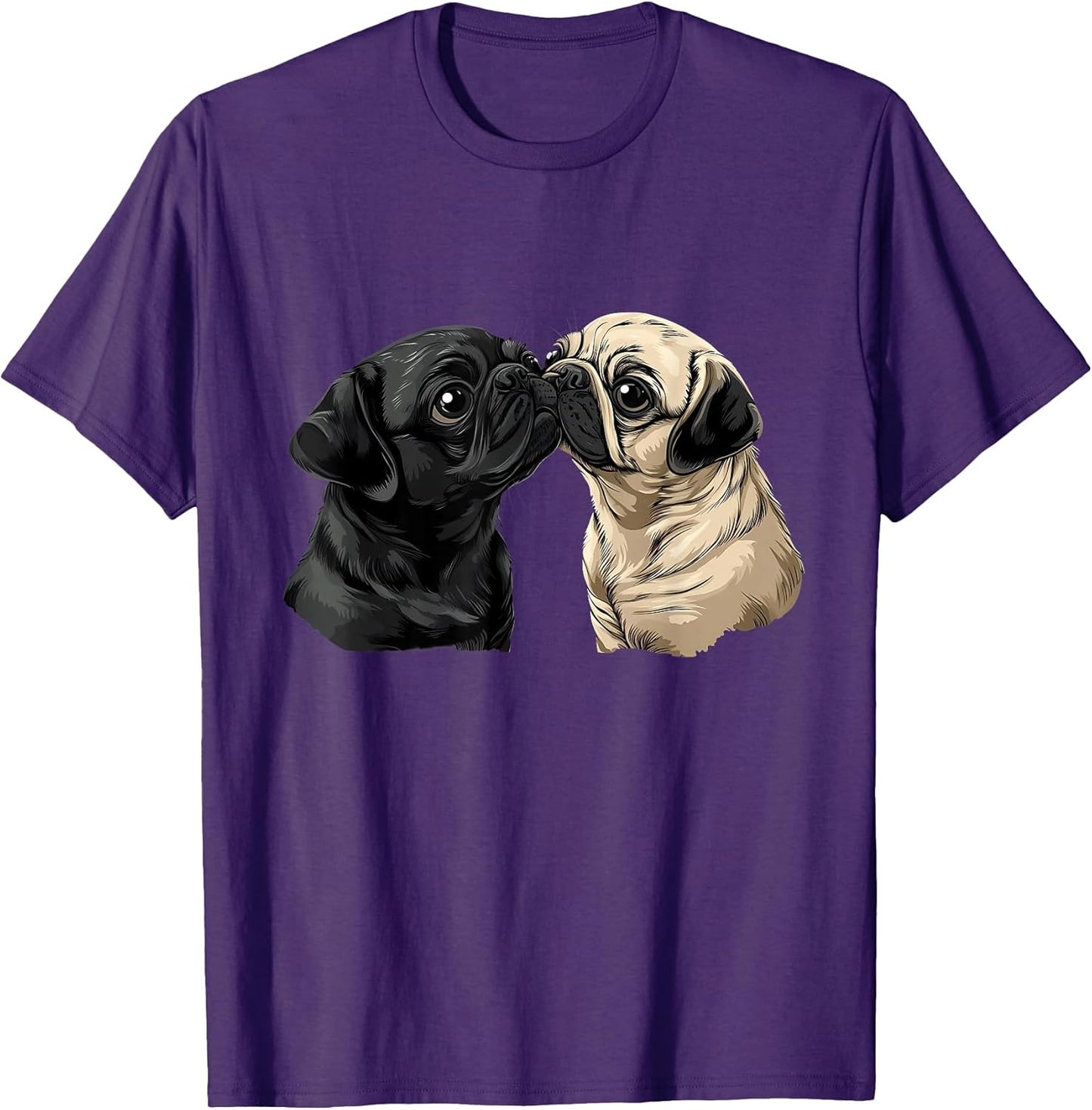 Pug Dog Face Colorful Portrait Animal Cute Pug Lover T-Shirt