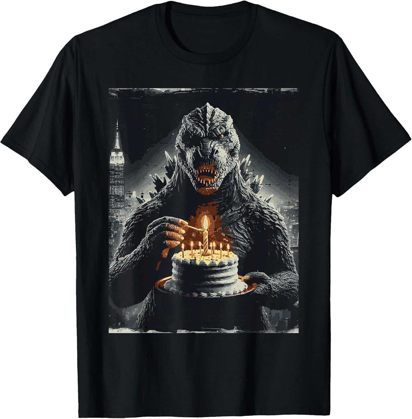 Japanese Monster Birthday Cake Funny Party Women Men Kids T-Shirt