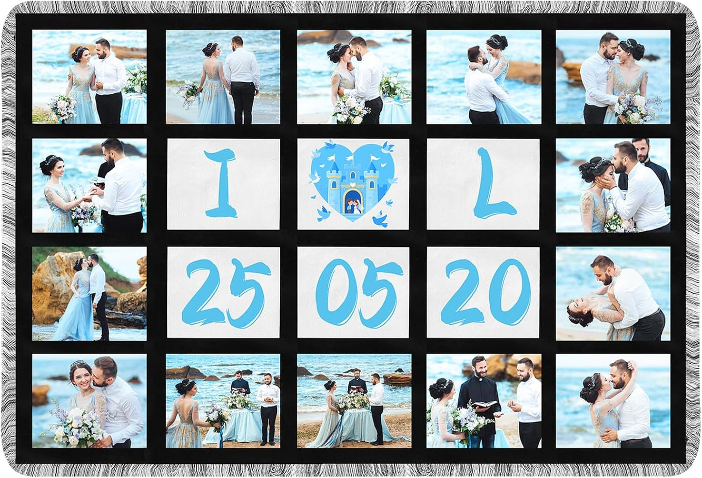 GEKIXUTP 1 Pack Sublimation Blanket Blanks 40"X60" Throw Blankets for Heat Press, DIY Custom Personalised Sublimation Photo with 20 Panel
