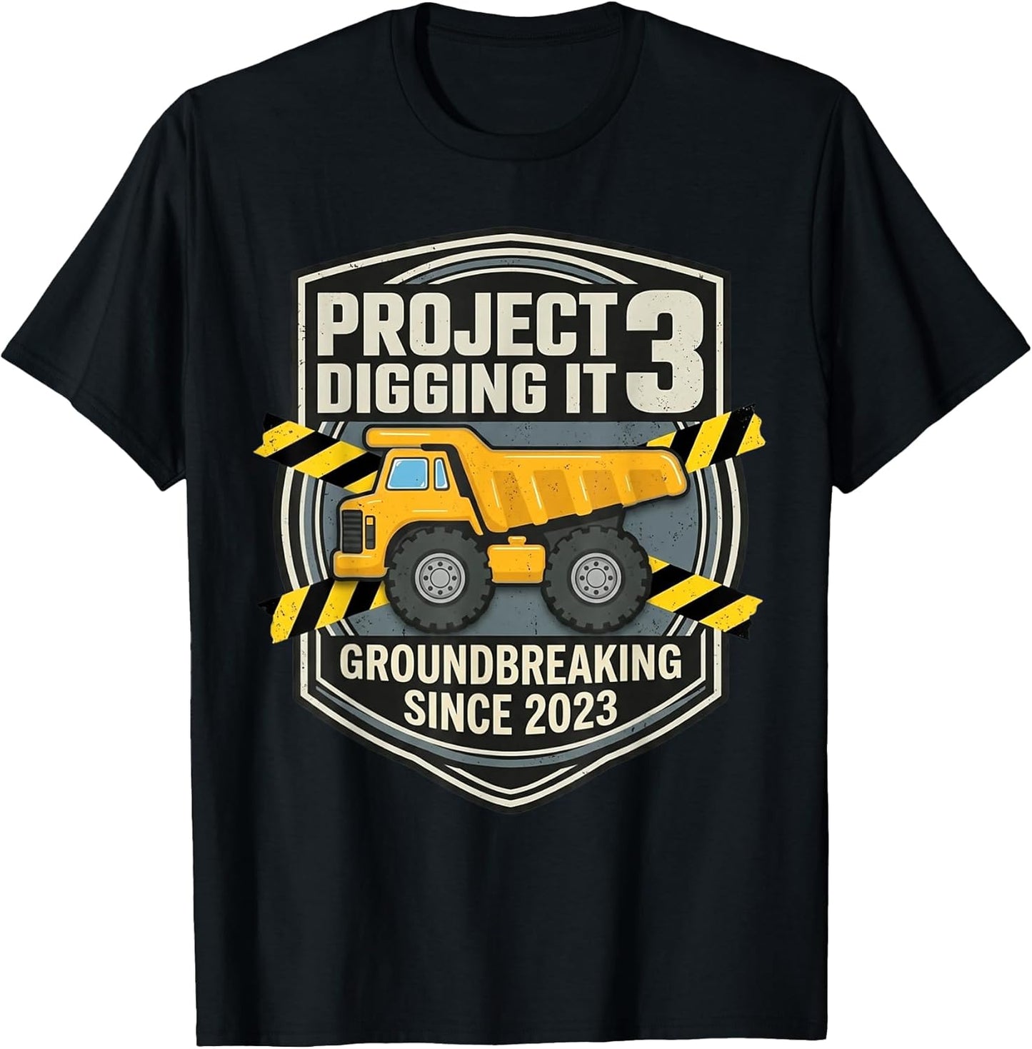 Vintage Project 3 Construction Excavation Team Humor T-Shirt