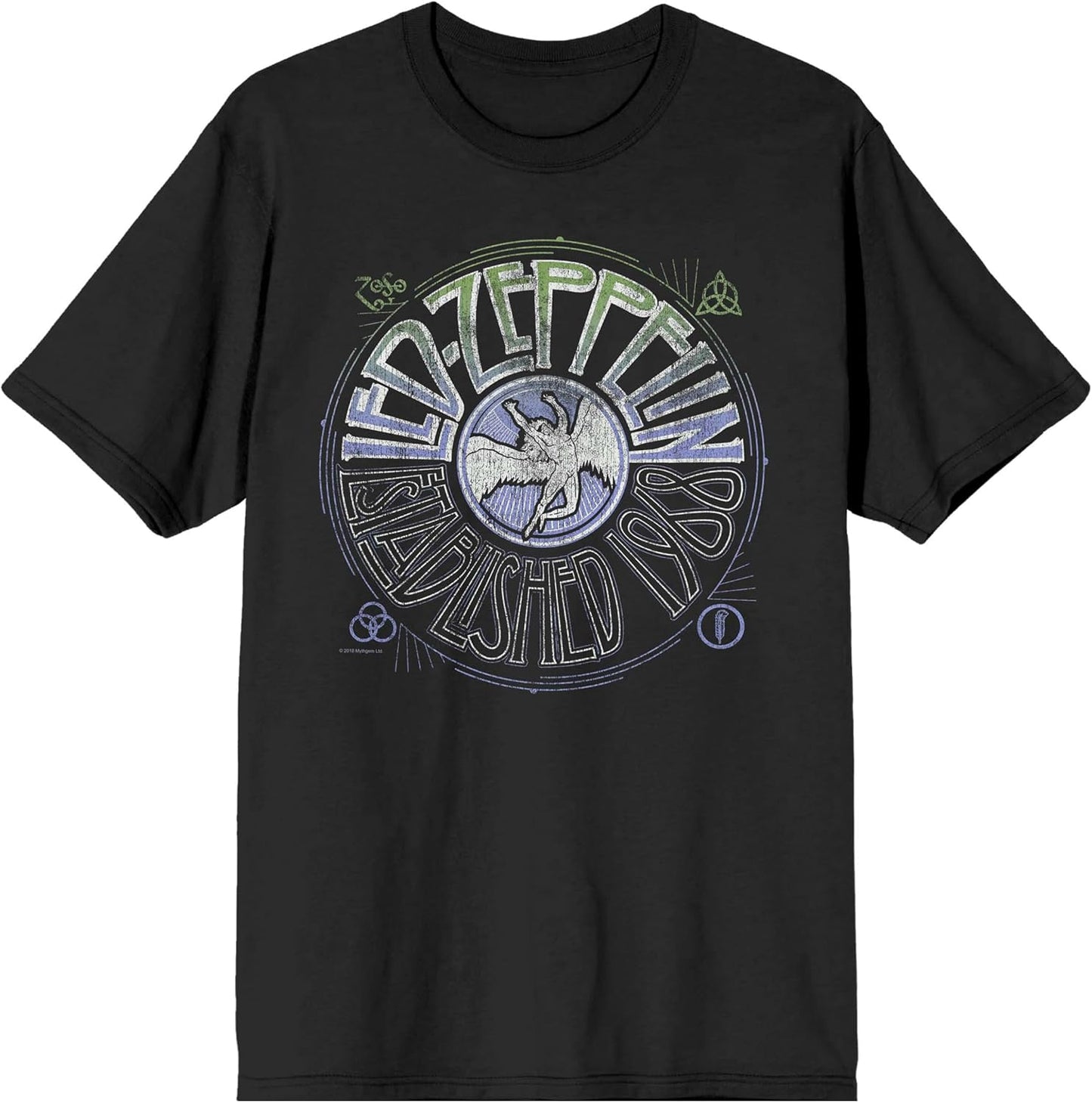 Led Zeppelin Established 1968 Men's Crew Neck Short Sleeve T-Shirt