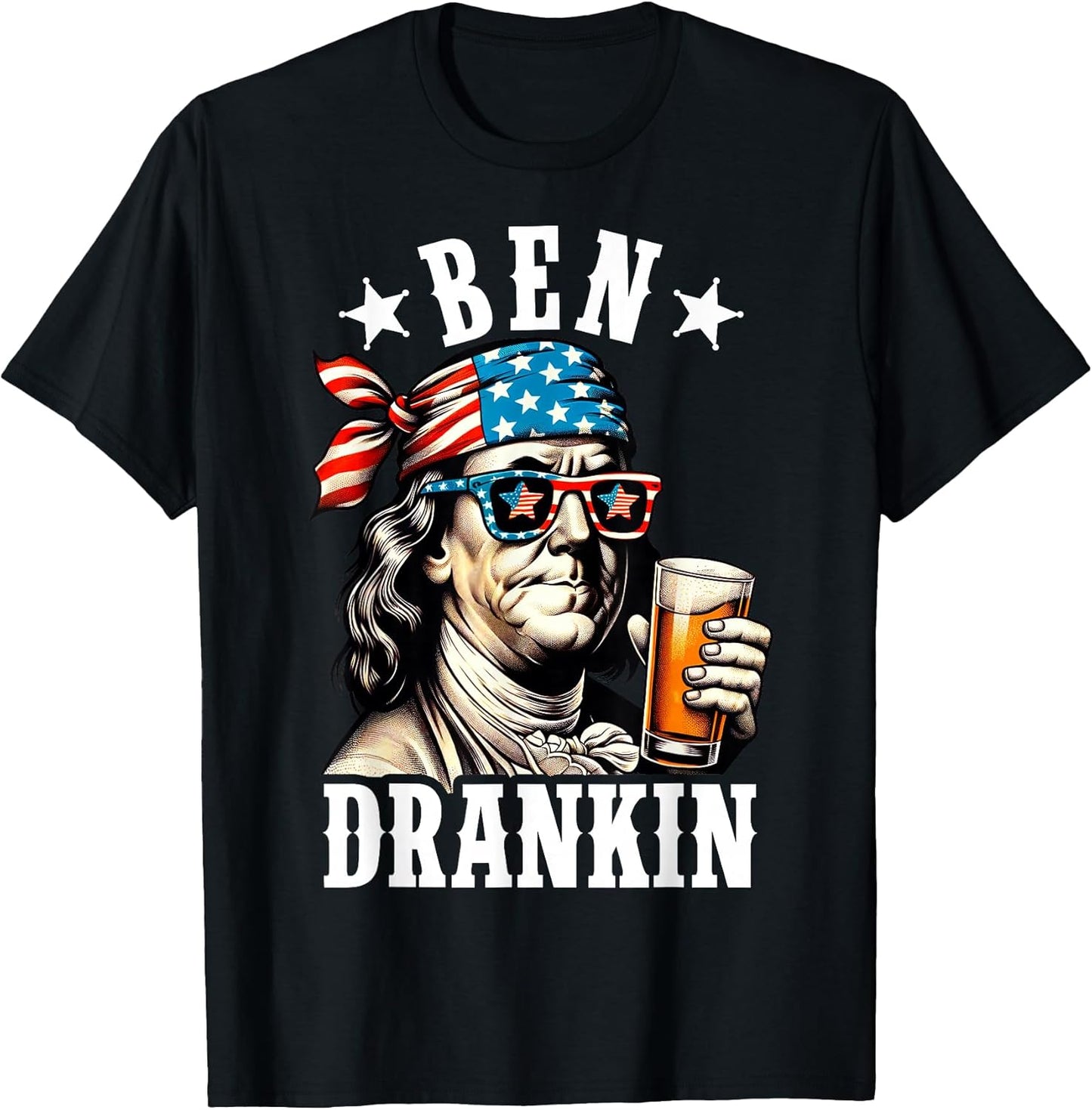 Funny Benjamin Franklin Ben Drankin USA Sunglasses