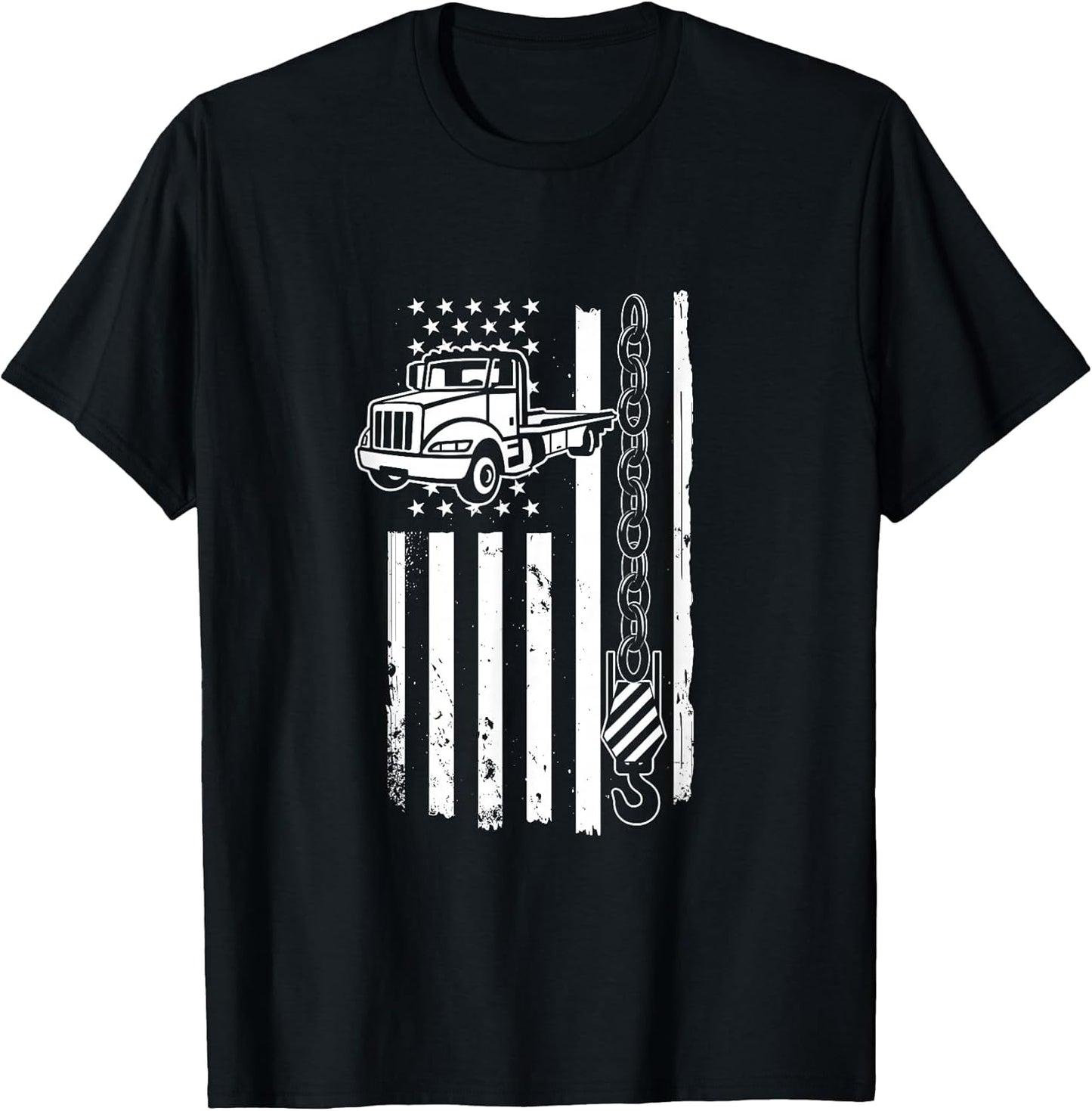US Flag Tow Truck Breakdown Truck Wrecker Gift