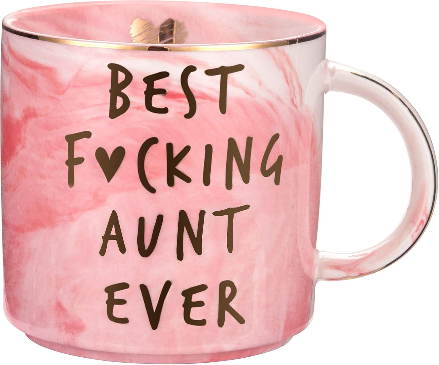 Hendson Aunt Gifts from Niece, Nephew - Best Aunt Ever - Funny Birthday Gift for Aunts - BAE Best Ever Presents for Birthday - Great Auntie Present - Cute Favorite Mug, Ceramic 11.5oz Coffee Cup