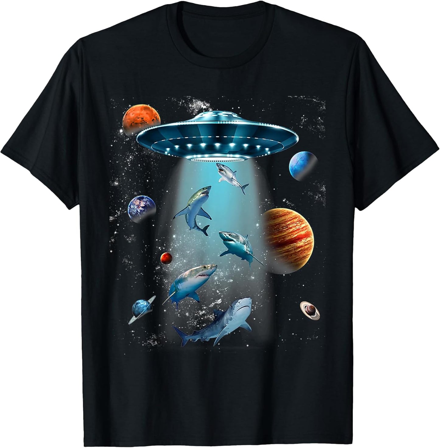Galaxy Fish shark Space UFO Alien Stars Sea Ocean