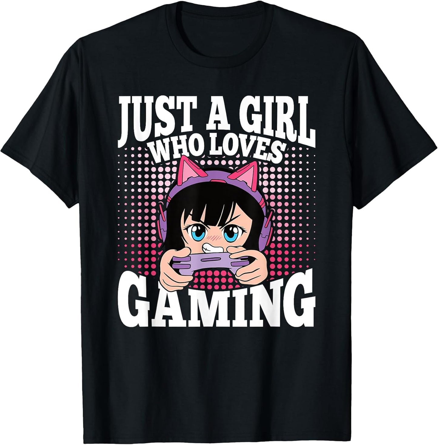Just A Girl Who Loves Gaming Funny Video Gamer Girls Kids T-Shirt