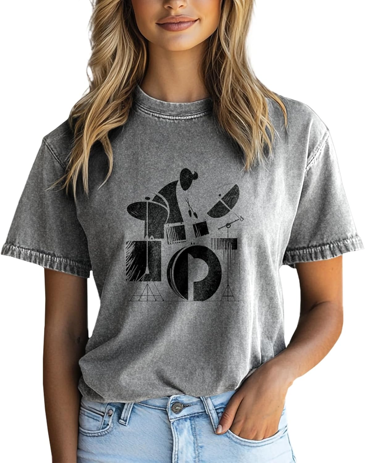 Womens Short Sleeve T-Shirt Casual Oversized Graphic Tees Summer Plus Size Shirts Trendy Crewneck Tops