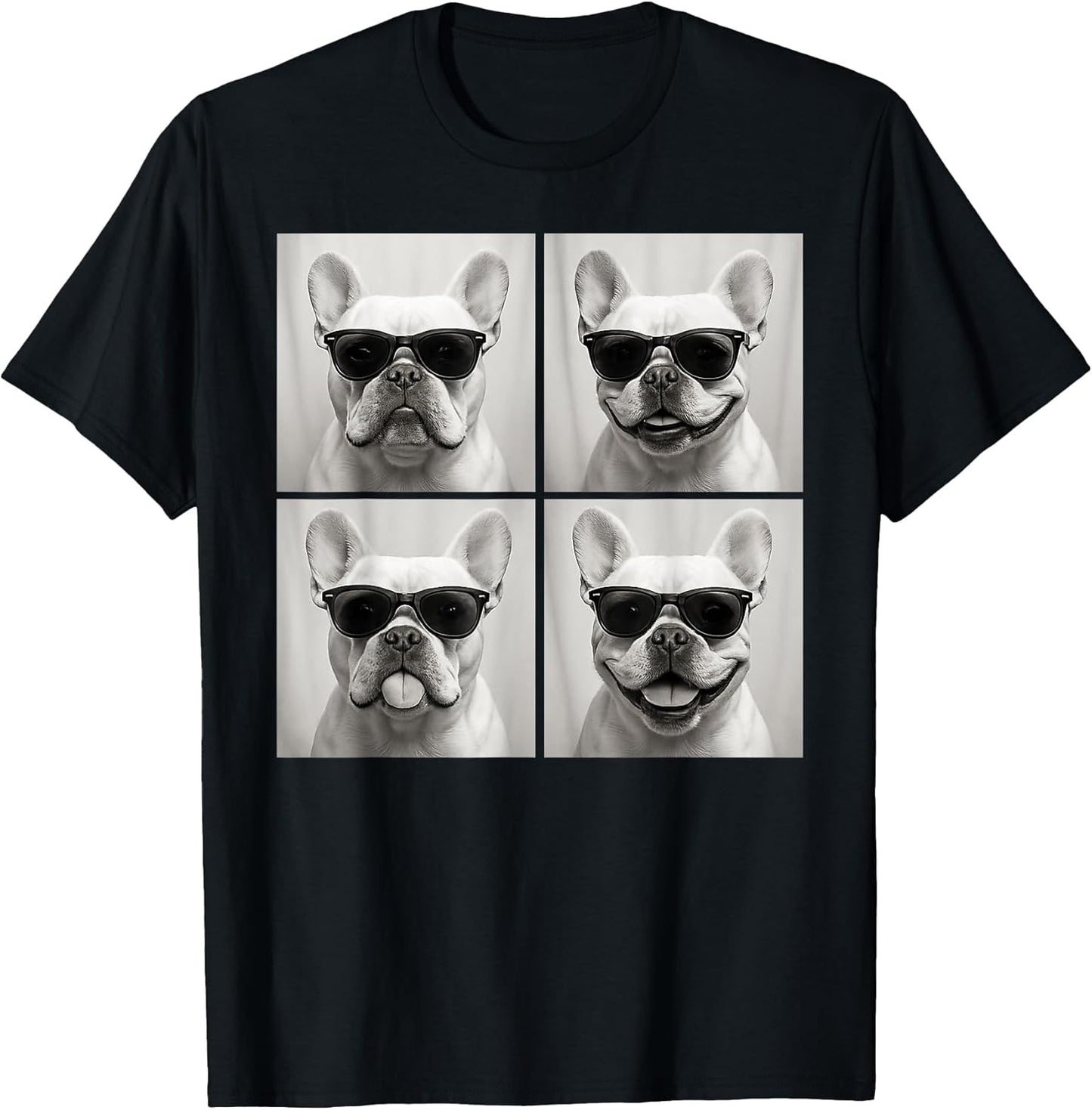Funny French Bulldog Dog Lover Cute Frenchie Photo Booth T-Shirt