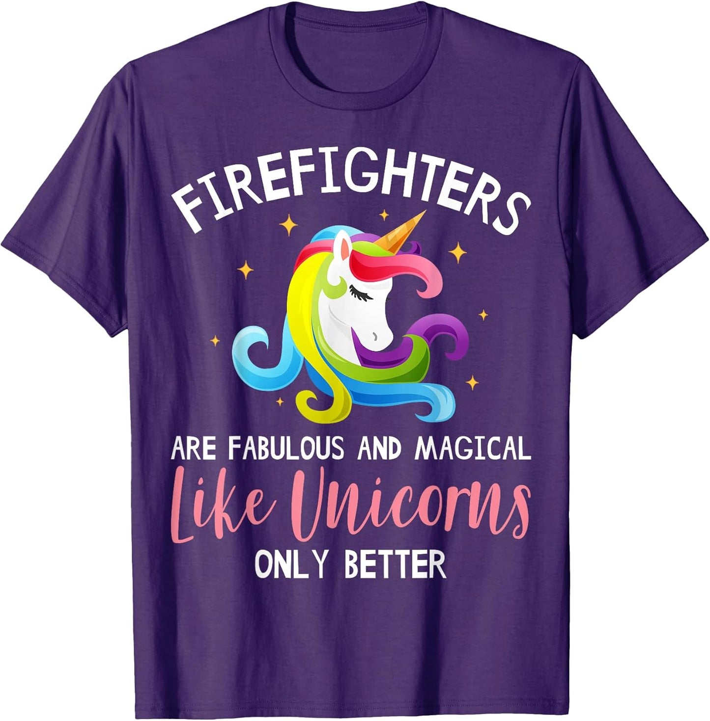 Cool Firefighter Unicorn Humor Quote Merch