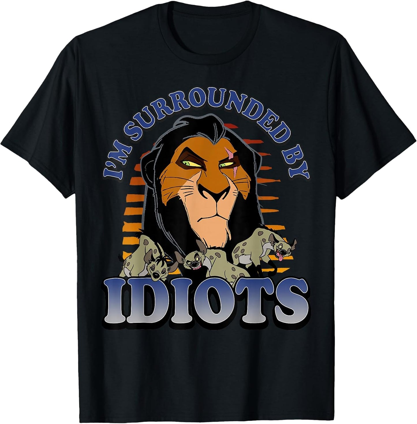 The Lion King Retro Scar Surrounded by Idiots Logo T-Shirt