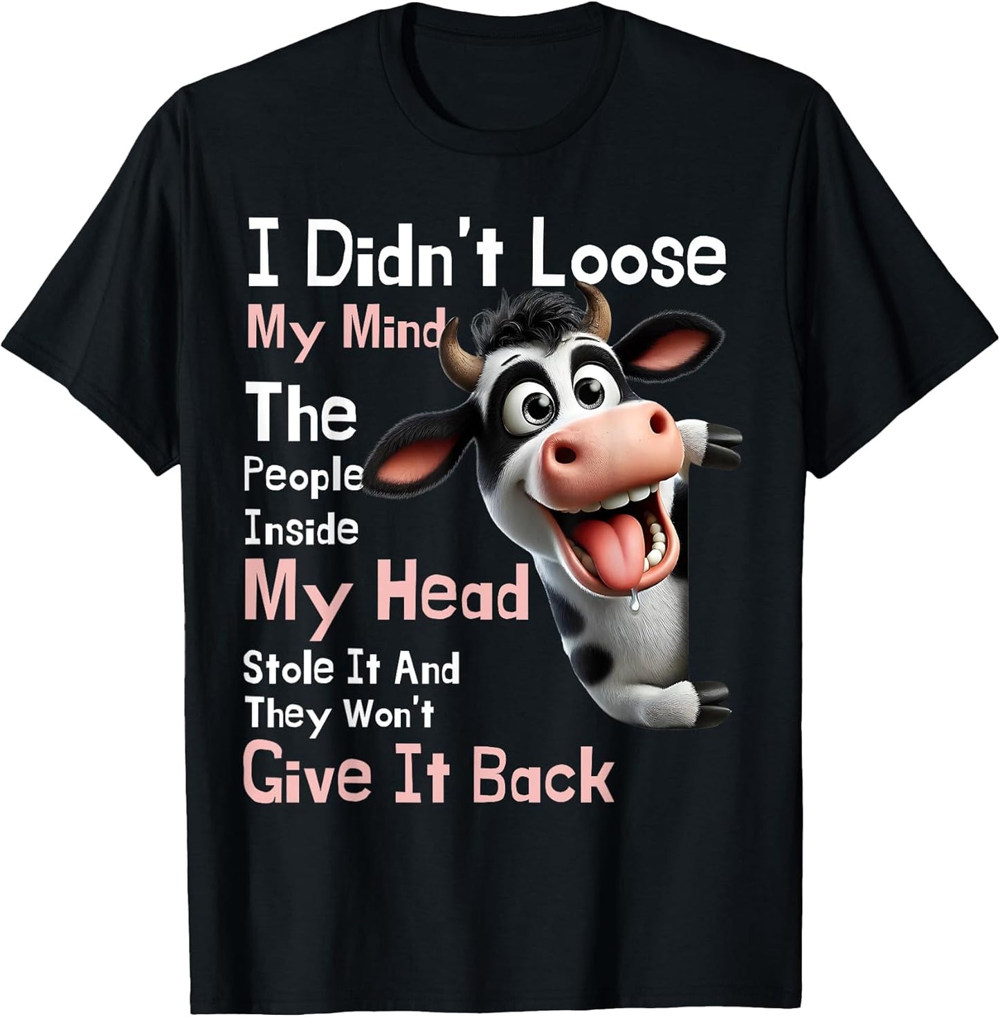 Funny Cow Face Mind Loose Cowgirl Outfit For Women