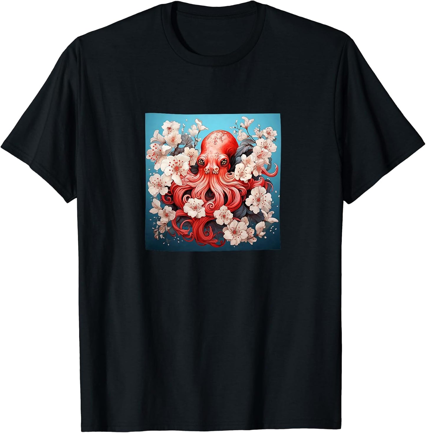 Octopus With Flowers Around Boho Style Merch