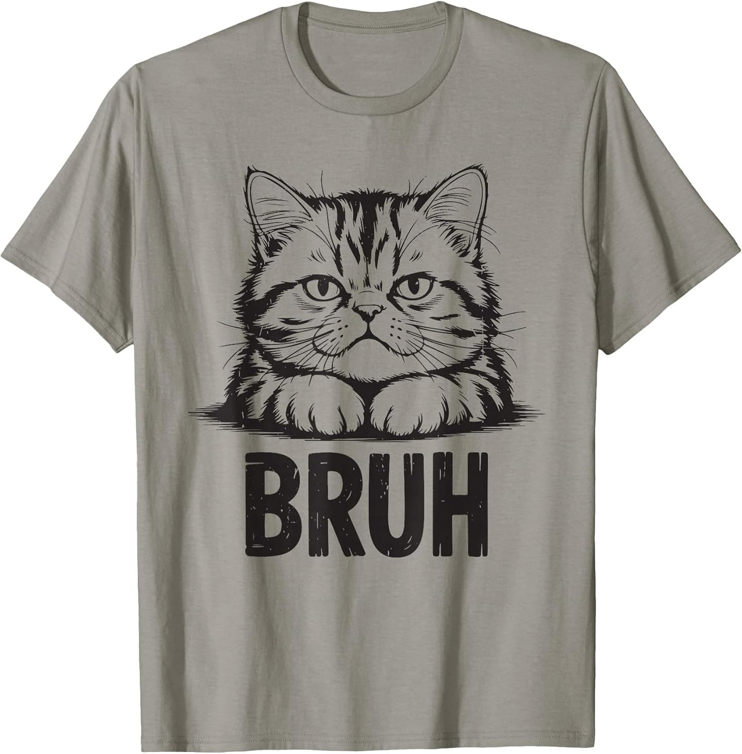 Bruh Funny Persian Cat-Shirt Teen Vintage Retro
