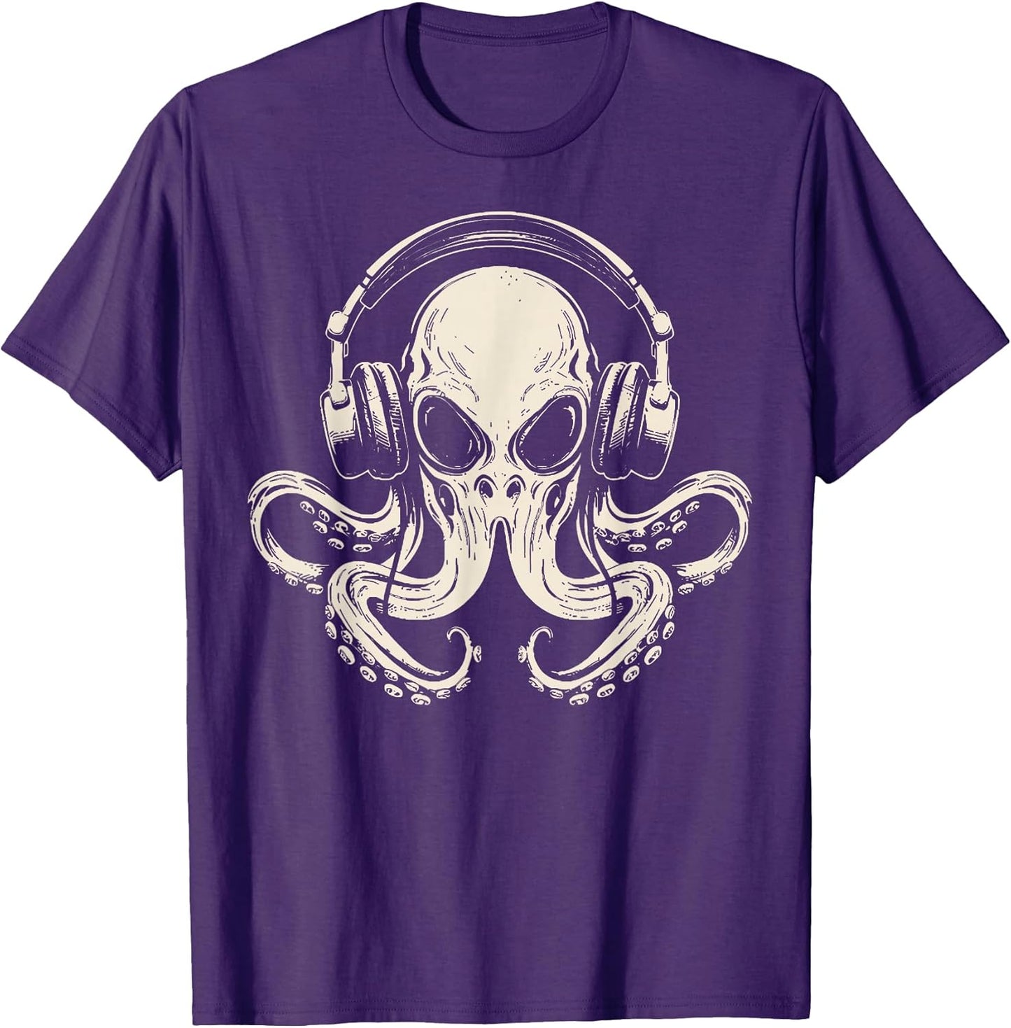 Octopus With Headset Music Graphic