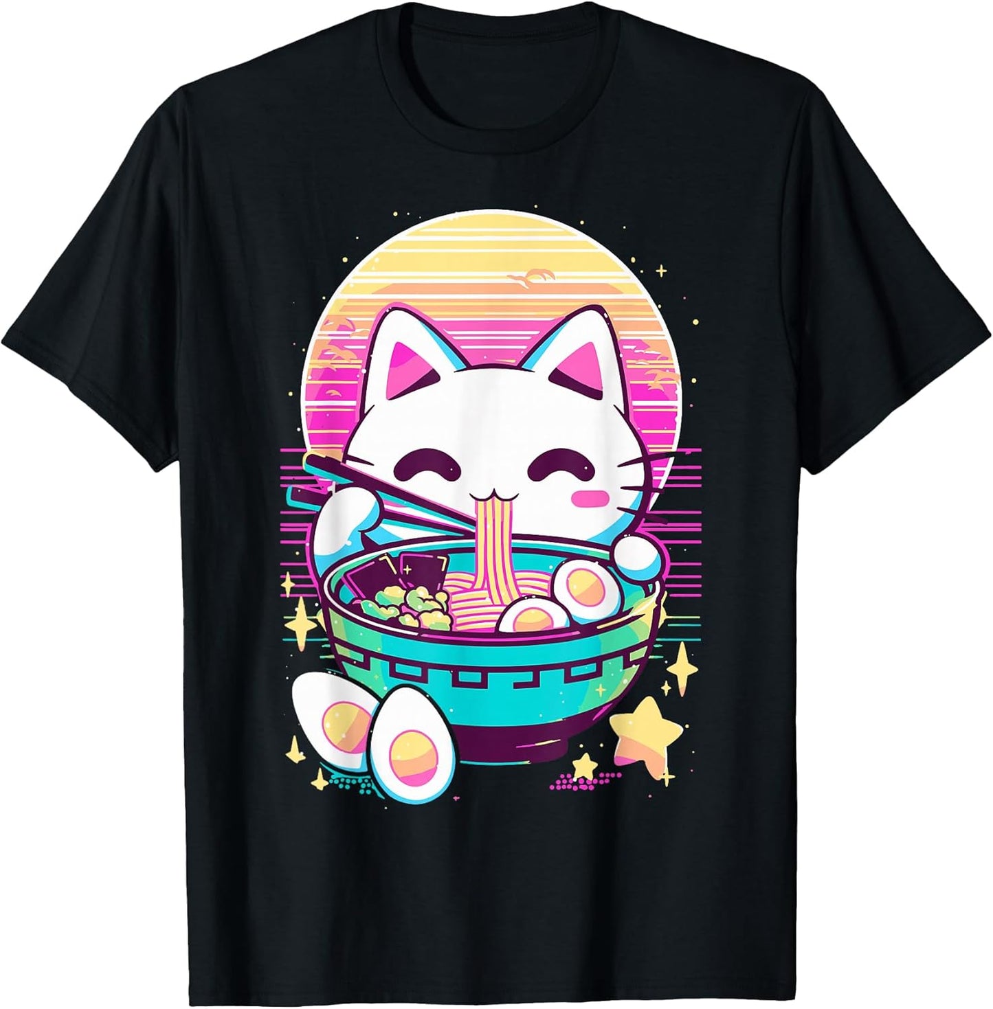 Retro Noodles Cute Cat Aesthetic Retro Kawaii
