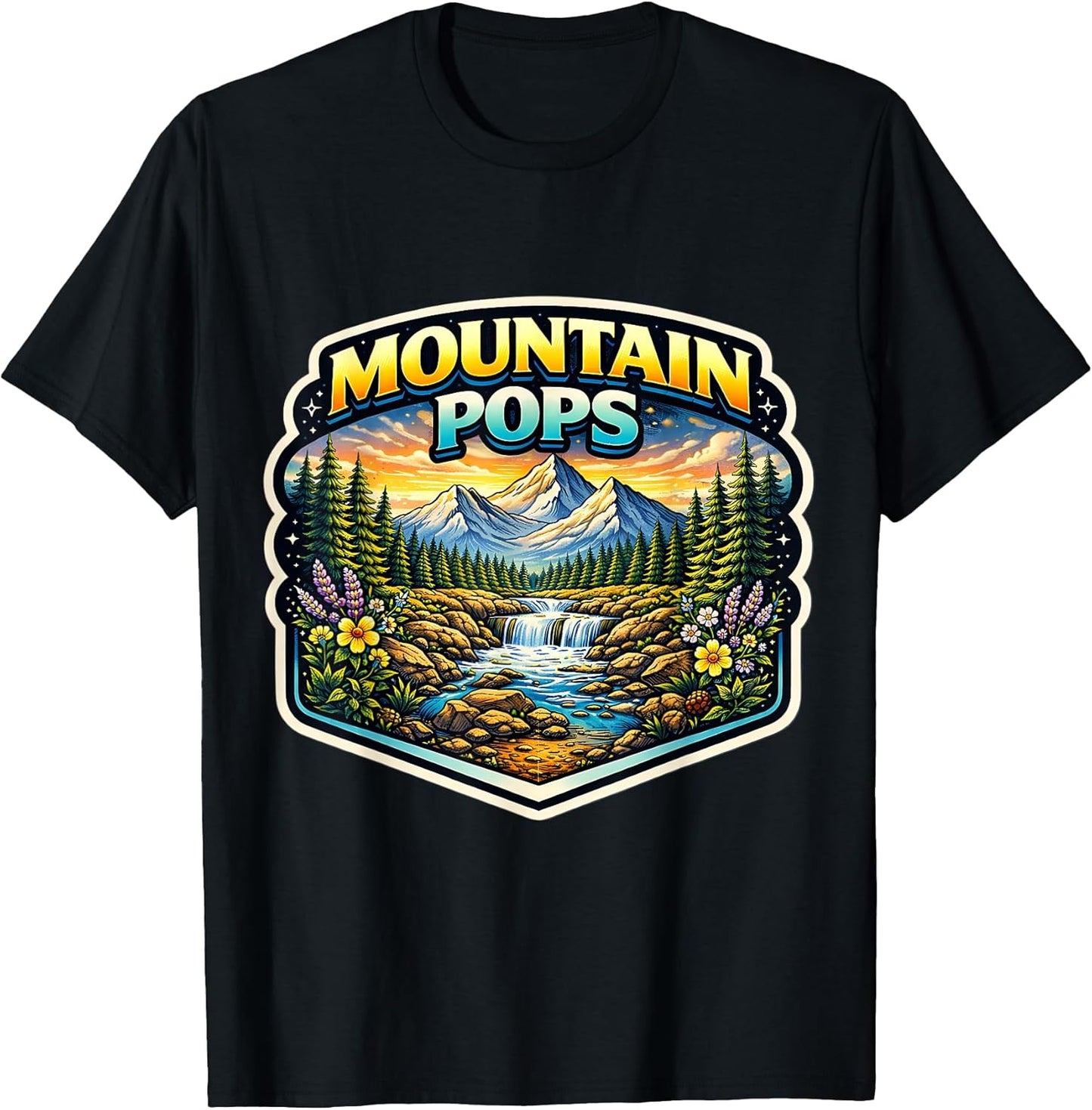 Mountain Pops Hiker Grandfather Grandpa Merch