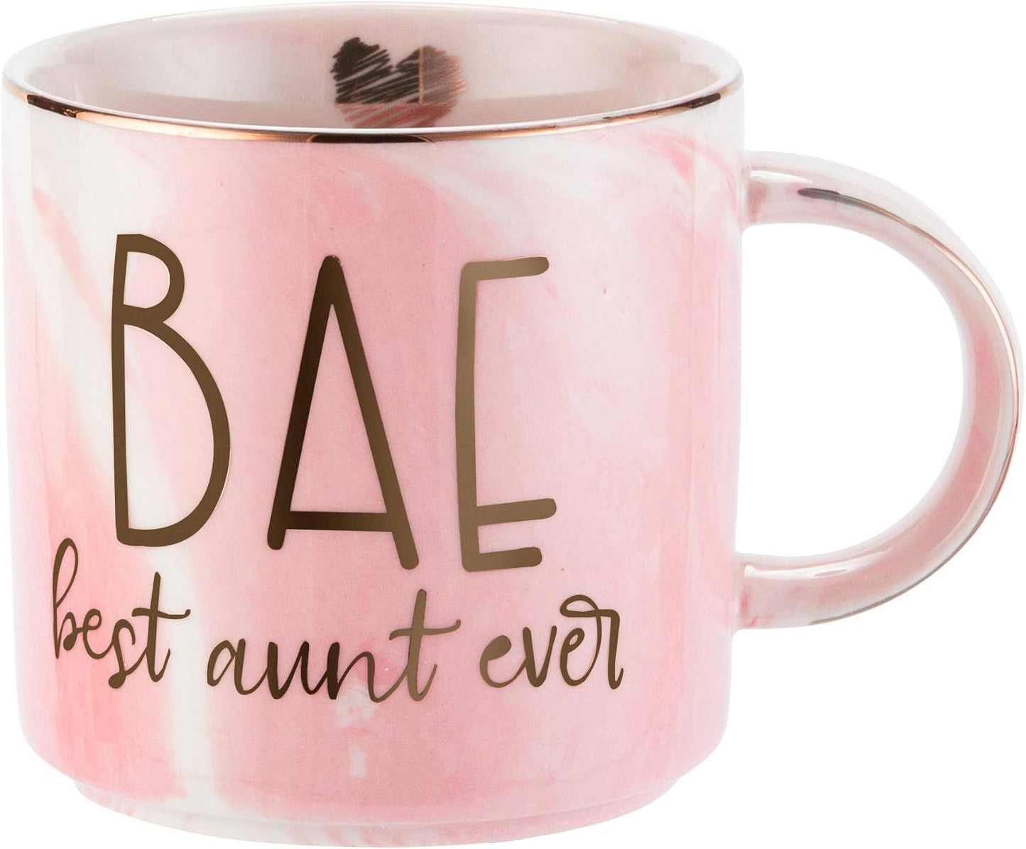 Hendson Aunt Gifts from Niece, Nephew - BAE Best Aunt Ever - Funny Gift for Aunts - Best Ever Gifts for Birthday, Christmas - Great Auntie - Cute Favorite Mug, Ceramic 11.5oz Coffee Cup
