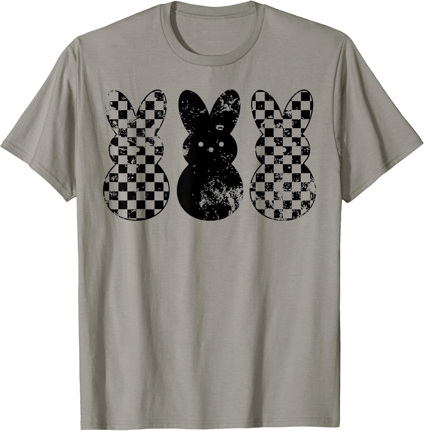 Checkerboard Easter Bunny Kids Boys Girls Teens