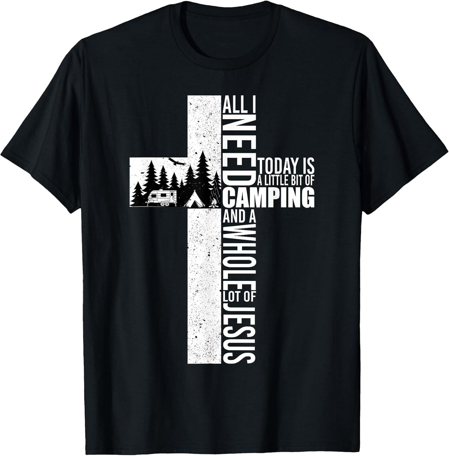 Love Camping And Jesus Funny Shirt
