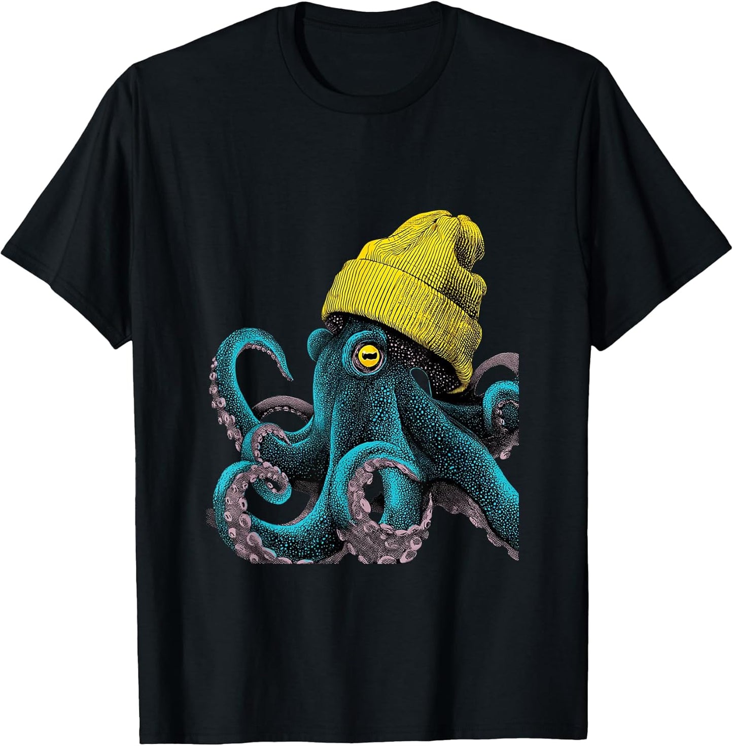 Octopus Wearing Beanie gift comic pop art style