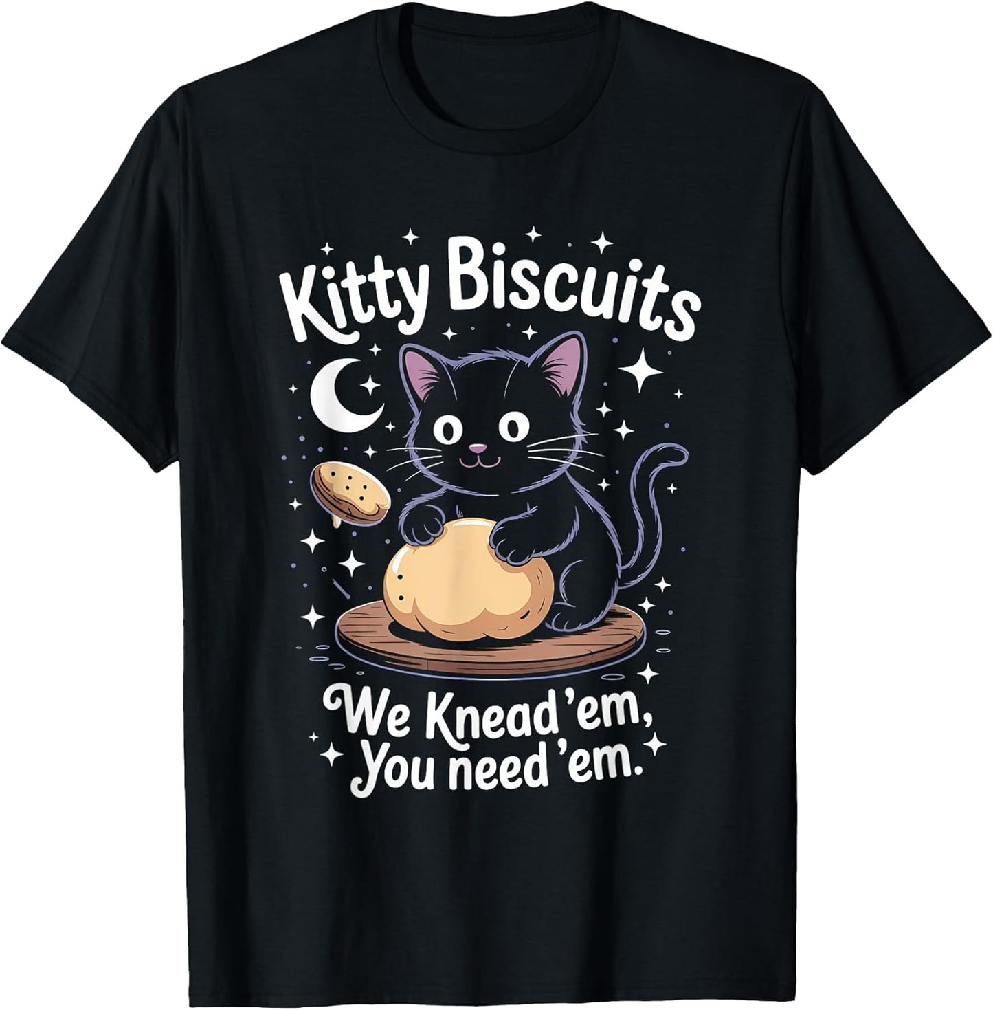 Kitty Biscuits Bakery Shirt Cat Lover Knead Em Need Em Cat T-Shirt