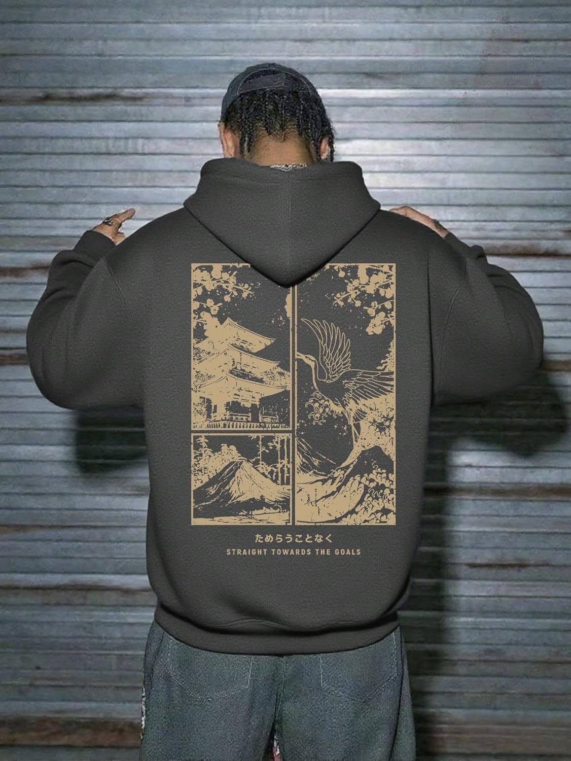 Men Graphic Hoodie, Pullover Fleece Sweatshirt, Casual Hooded Top XS-XXL
