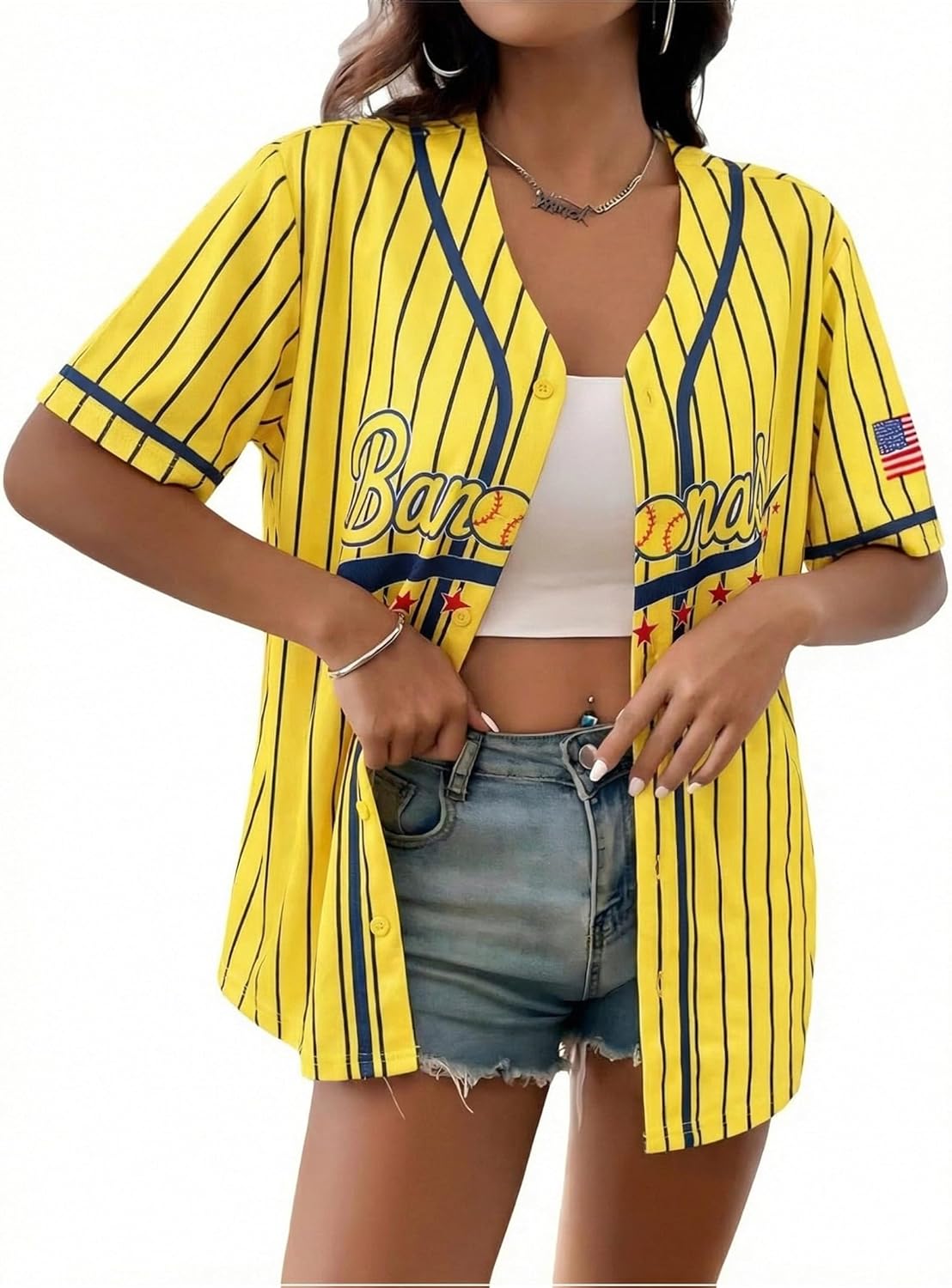 Baseball Jersey Women Game Day Shirt Baseball Player Graphic Tees Button up Short Sleeve Fan Tops