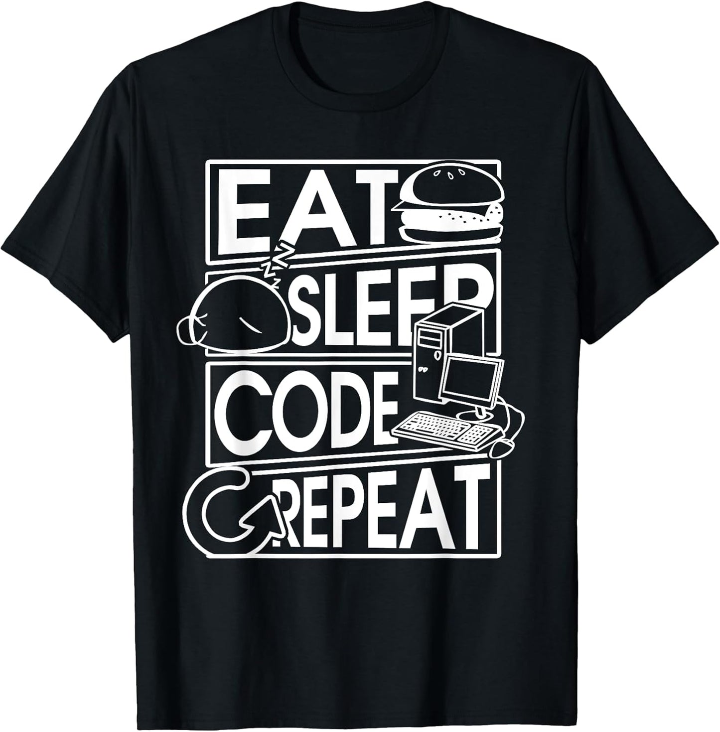 Eat Sleep Code Prgrammer Coding Gift Tees