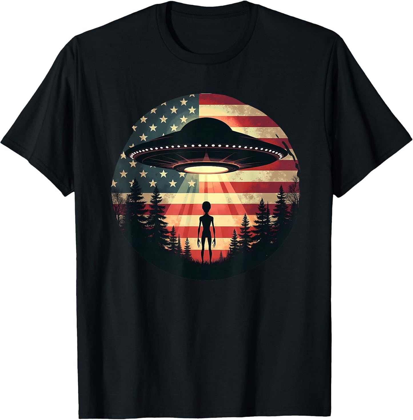 Extraterrestrial UFO Sci-Fi Patriotic Space Design