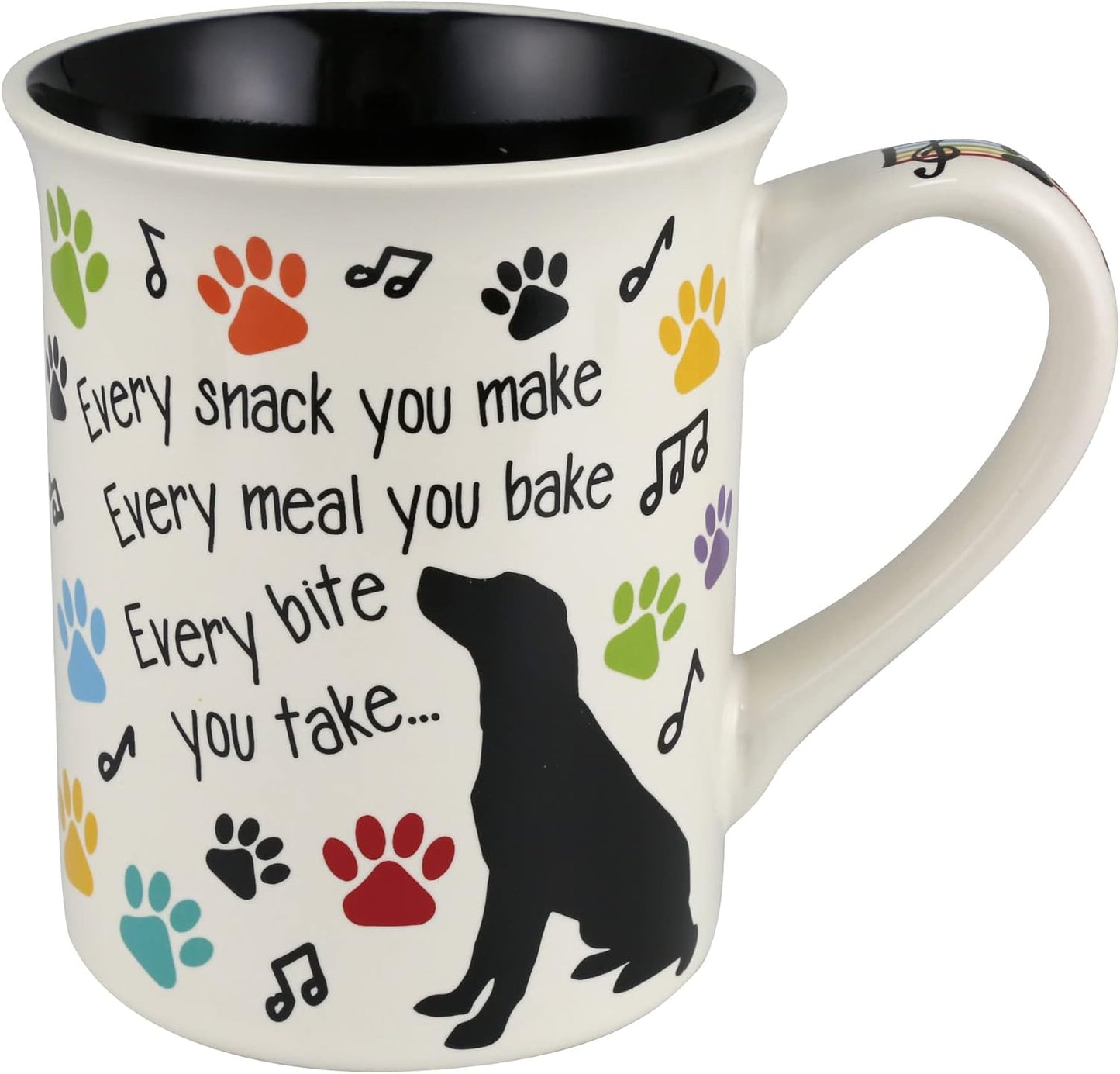 Enesco Our Name is Mud Every Snack You Make Pet Dog Coffee Mug, 16 Ounce, Multicolor